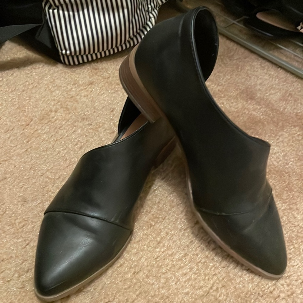 Black open sides booties